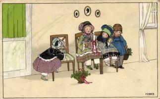 Sitting children, M. Munk Nr. 1394. s: P. Ebner (EB)