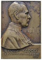 Orbán Antal (1887-1940) 1921. "Erdősi Károly Ezüstmiséje Emlékére" egyoldalas bronz emlékérem (64x44mm/97.3g) T:2- HP-3777.