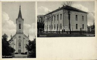 Jászkisér, Református templom és iskola