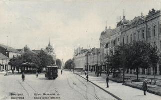 Belgrade, König Milan Strasse / street, tram