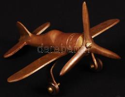 Réz repülőmodell, 12x16 cm / Copper airplane, 12x16 cm