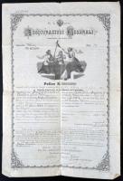 1881. "Assicurazioni Generali" életbiztosítási kötvény T:IV