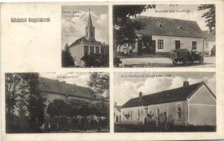 Hegyfalu, Római katolikus templom, Horváth-féle vendéglő, gyógyszertár, Scheibenbauer József péküzlete