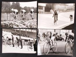 8 db kerékpárversenyekről készült fotó, 13x18 cm / Bicycle racing, 8 photos, 13x18 cm