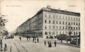 Budapest IX. Mária Terézia laktanya, villamos (EK)