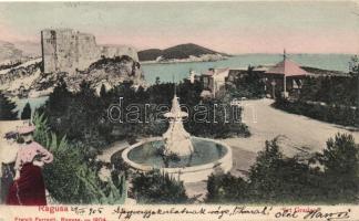 Dubrovnik, Ragusa; Vrt Gradac / garden, fountain, castle (EB)