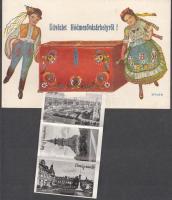 Hódemzővásárhely, magyar folklór, leporellocard s: Bernáth