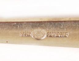 6 db alpakka süteményes villa és kés eredeti dobozában