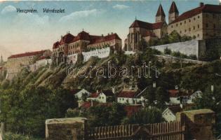 Veszprém, vár - 2 db régi képeslap / 2 old postcards
