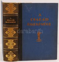 A család egészsége, Népszerű orvosi tájékoztató és tanácsadó. Báró Dr. Kétly László egyetemi tanár előszavával. Szétnyitható bonctani táblával, 40 színes táblával, számos eredeti melléklettel és szövegközötti ábrával. Tizenegyedik kiadás. Bp., Dante. Kiadói aranyozott félbőr kötés, gerincnél szakadt, egyébként jó állapotban.