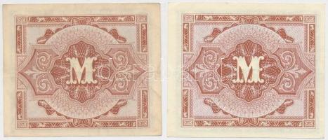 Német 3. Birodalom / Szövetséges megszállás 1944. 1/2M + 1M T:II,III
German Third Reich / Allied occ...