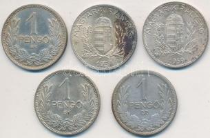 1926-1939. 1P Ag (5xklf) teljes sorozat T:vegyes
