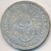 1929. 2P Ag "Madonna" T:2- Unger: 1511., Adamo P7.
