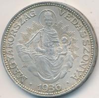 1936. 2P Ag "Madonna" T:2 Unger: 1511., Adamo P7.