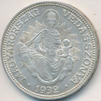 1932. 2P Ag "Madonna" T:2- Unger: 1511., Adamo P7.