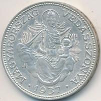 1937. 2P Ag "Madonna" T:2 Unger: 1511., Adamo P7.