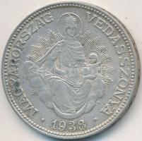 1938. 2P Ag "Madonna" T:2,2- Unger: 1511., Adamo P7.