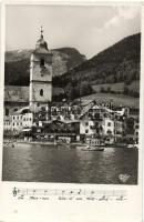 2 db régi városképes lap: Innsbruck, Im "Weissen Rössl" am Wolfgangfsee