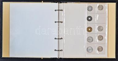 Vegyes magyar fémpénz gyűjtemény a pengő időszakból 5 lapos műbőr albumba rendezve T:vegyes