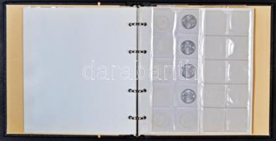 Vegyes magyar fémpénz gyűjtemény a pengő időszakból 5 lapos műbőr albumba rendezve T:vegyes