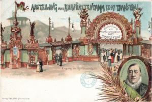1897 Berlin, Ausstellung Transvaal, Kurfürstendamm, Paul Krüger / Expo litho