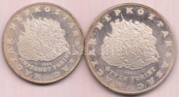 1966. 25Ft Ag + 50Ft Ag "Zrínyi" pár T:PP