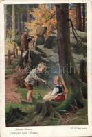 Hansel and Gretel, Brothers Grimm, Serie 125 Nr. 3713 s: O. Kubel (b)