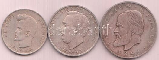 1948. 5Ft Ag "Petőfi" + 10Ft Ag "Széchenyi" + 20Ft Ag "Táncsics" &quot...