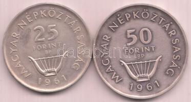 1961. 25Ft Ag + 50Ft Ag "Liszt" pár T:2