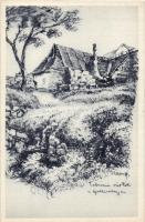 Budapest I. Tabán, Szent Gellérthegyi viskók s: Helbing Ferenc