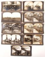 cca 1916 9 db sztereofotó az I. világháborús hadi eseményekről, szép állapotban / World war I. stereo photos 9 pieces