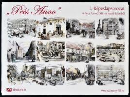 "Pécs Anno" I. modern, 13 városképből álló képeslap sorozat a Pécs Anno 2006-os naptár kép...
