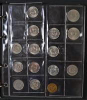 Vegyes magyar fémpénz gyűjtemény a forint időszakból 8 lapos műbőr albumba rendezve T:vegyes