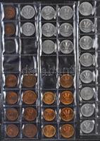 Vegyes magyar fémpénz gyűjtemény a forint időszakból 8 lapos műbőr albumba rendezve T:vegyes