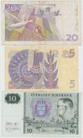 Svédország 1977. 5K + 1971. 10K + 2003. 20K T:III
Sweden 1977. 50 Kronor + 1971. 10 Kronor + 2003. 2...
