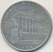 Ausztria 1924. 1Sch Ag T:3 Austria 1924. 1 Schilling Ag C:F Krause KM#2840