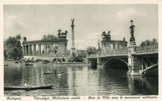 Budapest XIV. Városliget, Milleniumi emlék, csónak