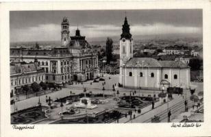 Nagyvárad, Szent László tér, templom / square, church
