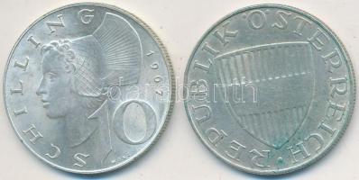 Ausztria 1966-1967. 10Sch Ag (2x) T:2-
Austria 1966-1967. 10 Schilling Ag (2x) C:VF