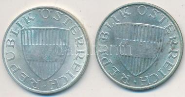 Ausztria 1972-1973. 10Sch Ag (2x) T:2-
Austria 1972-1973. 10 Schilling Ag (2x) C:VF