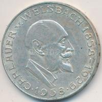 Ausztria 1958. 25Sch Ag "Carl Auer von Welsbach" T:2- Austria 1958. 25 Schilling Ag "Carl Auer von Welsbach" C:VF