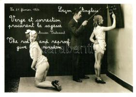 4 db használatlan, francia, erotikus reprint képeslap / 4 unused French erotic reprint cards