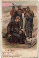 Nach Sibirien, soldiers, Emb. litho (b)