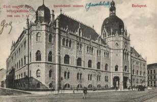 Budapest IX. Iparművészeti múzeum, Első magyar bélyegkiállítás (1919. március 7-14.) emléklap; Divald Károly