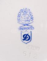 Herendi porcelán kávéskészlet, 4 db csésze fedéllel és alátéttel, hibátlan, jelzett,