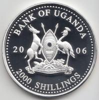 Uganda 2006. 2000Sh Ag "A labdarúgás halhatatlanjainak csarnoka - Hollandia 1990-es évek / Ruud Gullit" T:PP Tanúsítvánnyal  Uganda 2006. 2000 Shilling Ag "Hall of Fame of football - Netherlands 1990s / Ruud Gullit" C:PP With certificate