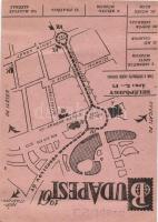 1961 Budapest, International Stamp Exhibition, map, So. Stpl (fa)