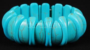 Türkiz nyaklánc és karkötő, karkötő hossza: 53 cm, karkötő átmérője: 6 cm /
Turquoise necklace and b...