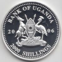 Uganda 2006. 2000Sh Ag "A labdarúgás halhatatlanjainak csarnoka - Németország 1980-as évek / Andreas Brehme" T:PP Tanúsítvánnyal  Uganda 2006. 2000 Shilling Ag "Hall of Fame of football - Germany 1980s / Andreas Brehme" C:PP With certificate