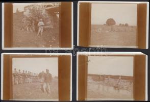 1914 december, Katonai fotó, Hídőrség, 4 db fotó az I. vh-ból, kettő datálva, 6x9 cm